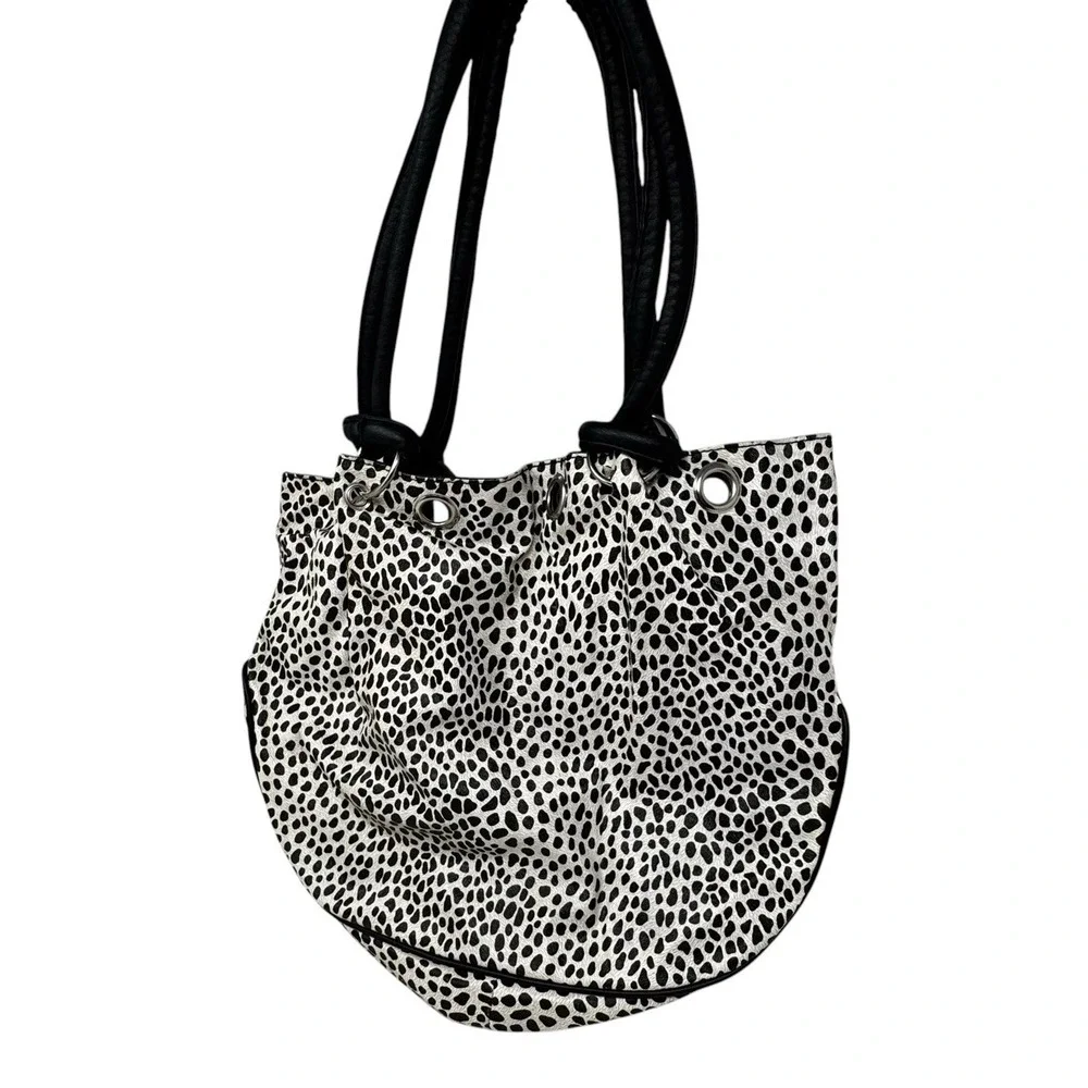 Aldo Animal Print Top Handle Handbag Beige Black Large Satchel Bag